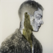 Rogelio Manzo 40 x 40 cm oil and Mixed Media on resin, framed  2019