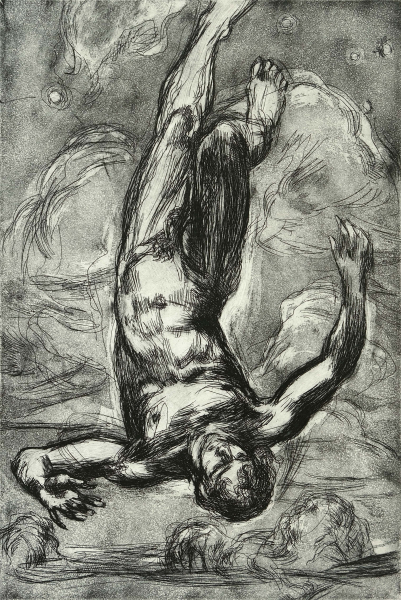 -Adam-    etching and hand made print by  Martin Stommel 42 x 30 cm 2021  edition: 25 The prints are presented in two different handmade  boxes, the box „Adam“ contains 3 etchings with a portrait of biblical Adam, each box is 44 x 32,5 cm