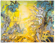 Andrea Damp “Sardanapal”, 80 x 100 cm, Öl und Acryl auf Leinwand, 2015