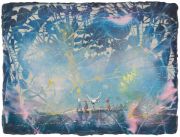 Andrea Damp “Unter wandernden Wolken”, Öl und Acryl auf Leinwand, 30 x 40 cm, 2026