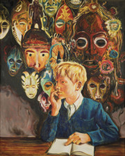 -The education of the western boy- 80 x 100 cm oil on canvas  2023