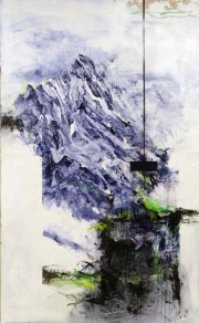 "Heidi ist zur Zeit nicht erreichbar" oil on paper  160 x 110 cm 2020