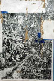 Broussailles 117 x 79 cm oil on paper 2022