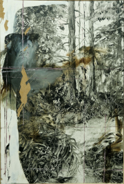 Traces 3  -  75 x 50 cm oil on paper 2022