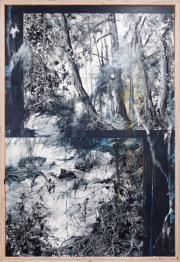 "A River runs through it" 117 x 79 cm oil on paper 2022