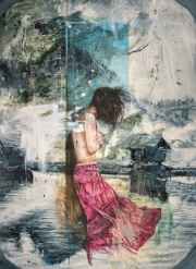 Arny Schmit "The taste of snow"  150 x 110 cm Öl auf Leinwand 2018
