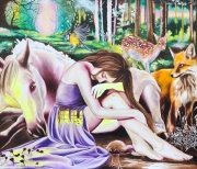 Anna Borowy "Glimpse" 120 x 140 cm oil on canvas 2018