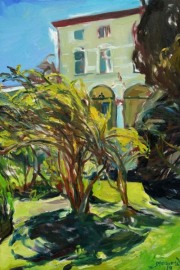 Martin Stommel "our garden I" 90 x 61 cm oil on canvas 2019