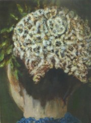 Brokat oil on canvas on wood  24 x 18 cm 2019