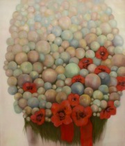 pearls  oil on canvas on wood  140 x 120 cm 2019