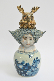 "Schnuckiputzi" 40 x 21 x 16 cm "Joy"  32 x 24 x 25 cm  ceramic object 2021