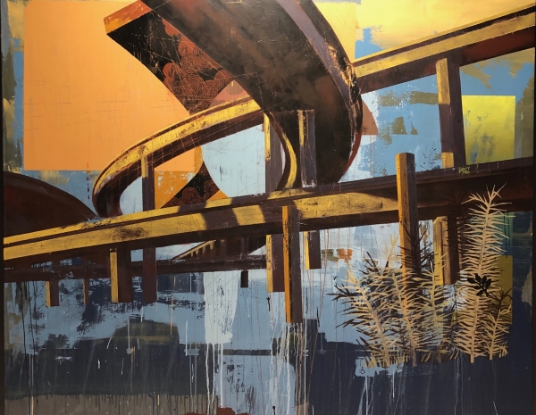 Juan Miguel Pozo "Exit"  200 x 250 cm acrylic on canvas 2019