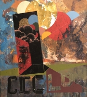 Juan Miguel Pozo „Ciclon“ acrylic on canvas 90 x 80 cm 2017