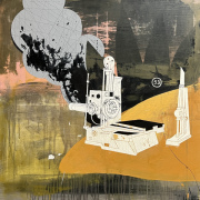Juan Miguel Pozo  -Humo (The  Assumption of the BrokenThinks)- 80 x 80 cm acryl on canvas 2023