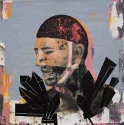 Juan Miguel Pozo  -Lithium (monumentos)- 69 x 70 cm acryl on canvas 2023