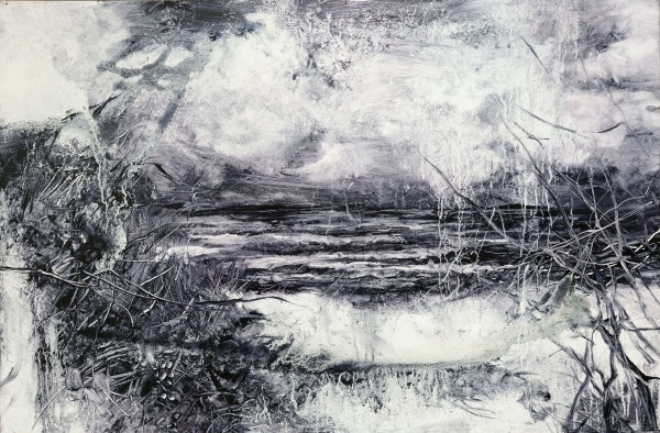 Arny  Schmit "Abgebrochene Westwanderung"  60 x 90  cm oil on paper 2021