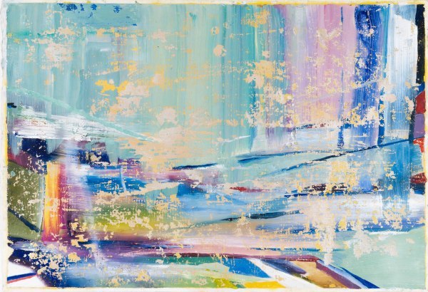 Florian Fausch 41  x 61 cm  pigments, oil, shellac on paper 2021