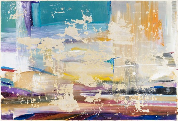 Florian Fausch 41  x 61 cm  pigments, oil, shellac on paper 2021