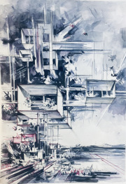 Inna Artemova "Utopia #2378" 62 x 45 cm ink on paper 2021
