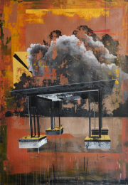 Juan Miguel Pozo „The big Burden“ acrylic on canvas  100 x 140 cm 2021