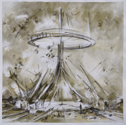 Inna Artemova "Utopia #2377" 59 x 59 cm ink on paper 2021