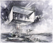 3 / 11 "Utopia #2376" 80 x 97 cm ink marker on paper 2021