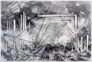 10 / 11 "Utopia #4374" 75 x 110 cm Ink on paper 2020