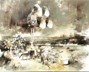 HÖRT, 145 x 180 cm , oil on canvas, 2017 (series Error Codes)