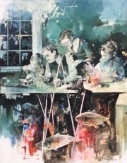 Cave Fish, 125 x 95 cm , oil on canvas, 2016 (series Error Codes)