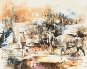 Spielraum 120 x 150 cm oil on canvas 2017 (series Error Codes)