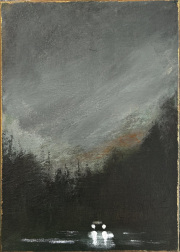 The Meeting Place  acrylic and gold paste on canvas  36 x 26 cm  2025