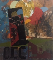 Ciclon 90 x 80 cm acrylic on canvas