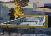 „Eine Amerikanische Tragödie“ acrylic on canvas 100 x 140 cm 2021