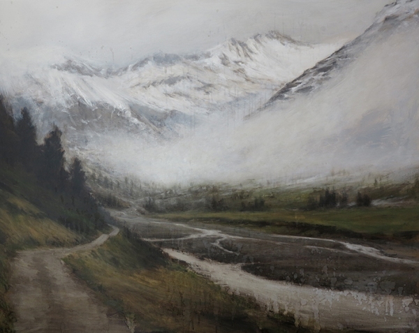Maxwell Dunlop "Ascent" 80 x 100 cm oil on canvas 2020