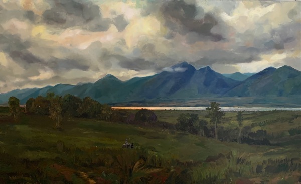 Armin Völckers  "Quixote" 85 x 140 cm oil on canvas 2020
