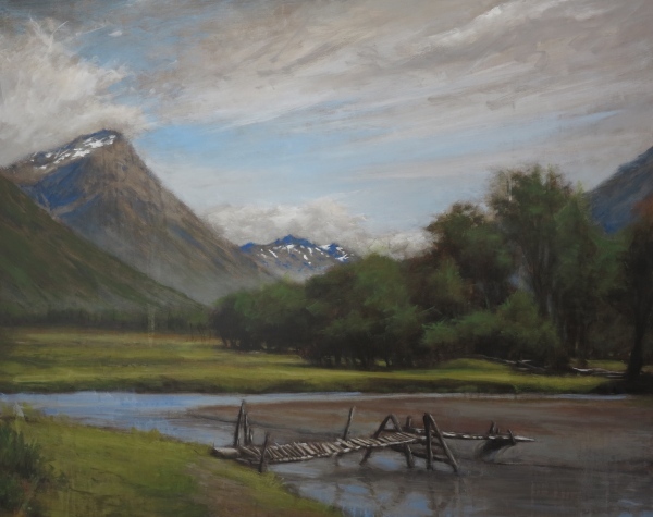 Maxwell Dunlop "Land of Fire" 80 x 100 cm oil on canvas 2020