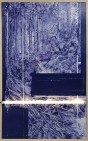 Arny Schmit  „Cultivons Notre Jardin 1“ oil on paper and LED light  160 x 110 cm 2020