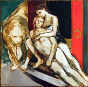 Martin Stommel "Adonis" oil on canvas 150 x 150 cm 2020