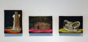 Cause and Effect (triptych)  pencil, acrylic and oil on canvas, 2025