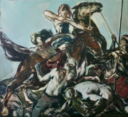 "Amazonenkampf"  220 x 240 cm oil on canvas  2018