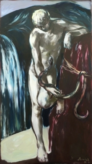 "Abgewandter" oil on canvas  195 x 110 cm 2019