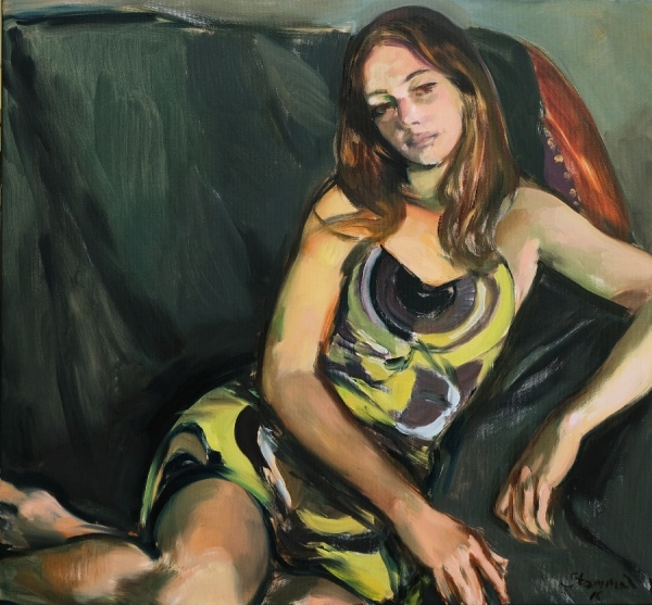 "Portrait of a young woman"  81 x 87 cm oil on canvas 2016