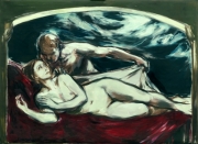 "Die Mitte der Nacht" oil on canvas 140 x 190 cm 2020