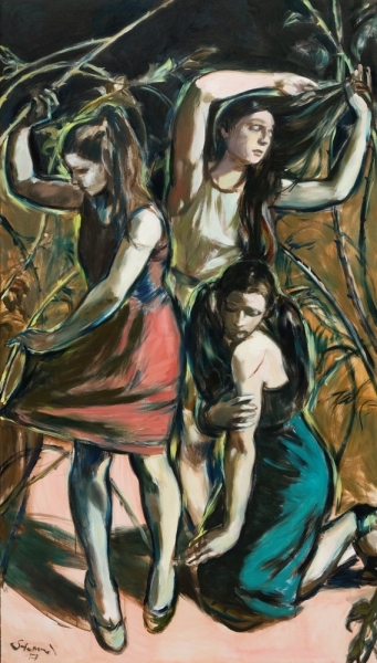 "Graces"  200 x 110 cm oil on canvas  2017