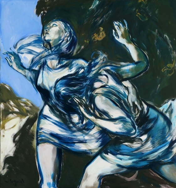 "Maenads"  130 x 120 cm oil on canvas 2018