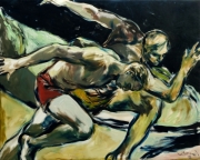 "Nachtlauf"  120 x 160 cm oil on canvas 2018