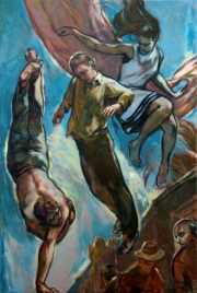 "Up! " 260 x 175 cm oil on canvas  2017