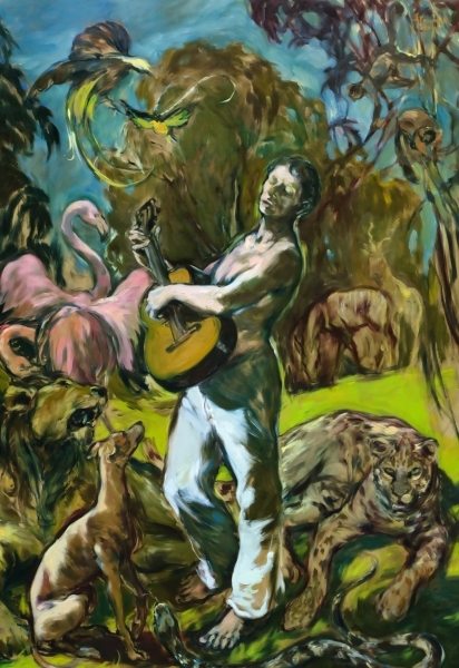 "Der Sänger" 230 x 160 cm oil on canvas 2014