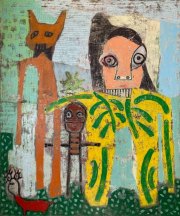 FAMILY PETS, oil on canvas, 120 x 100 cm, 2023