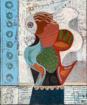 MASCH GIRL WITH FLOWING HAIR oil on canvas 60 x 50 cm 2025